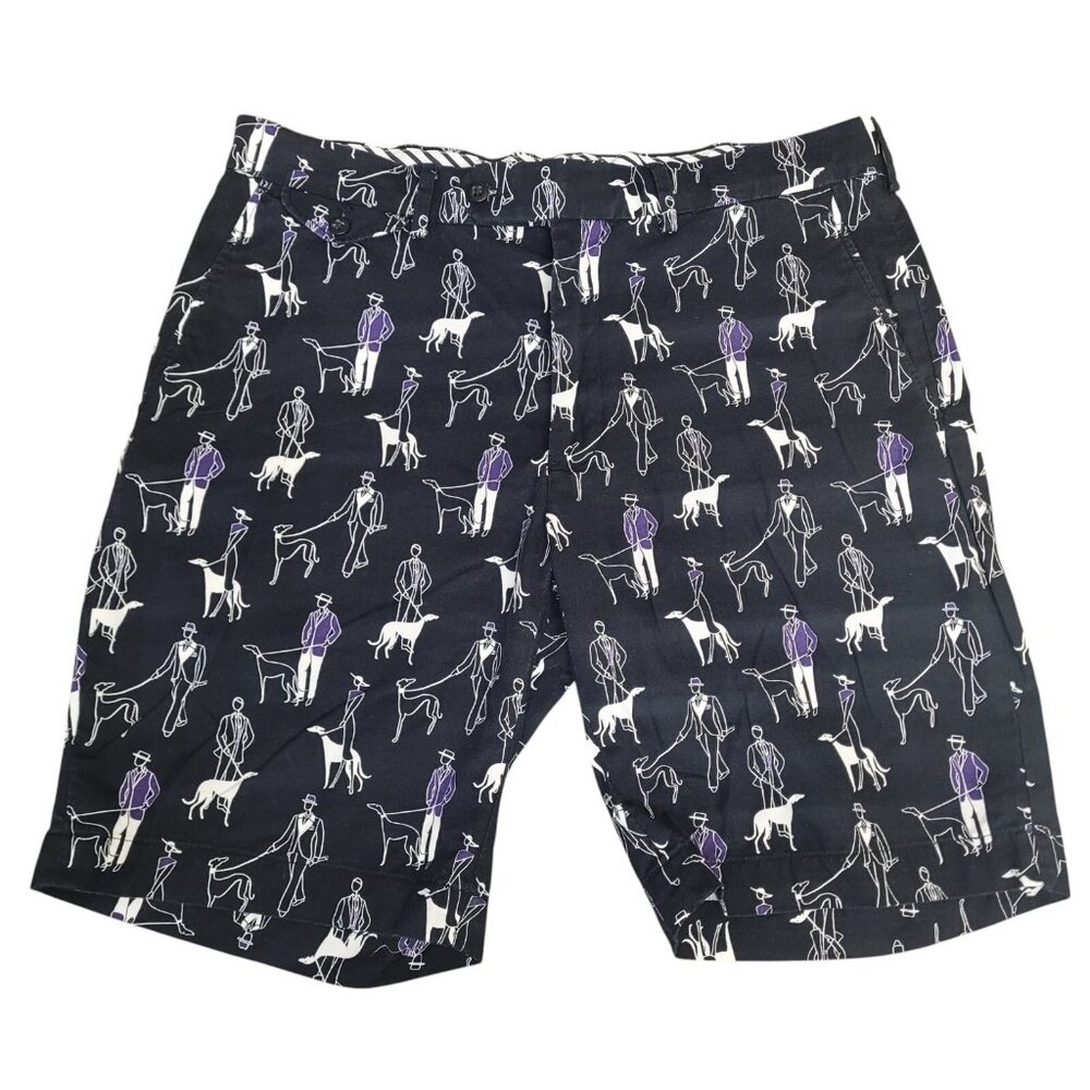 Polo by Ralph Lauren Navy Shorts with Purple and White Pattern